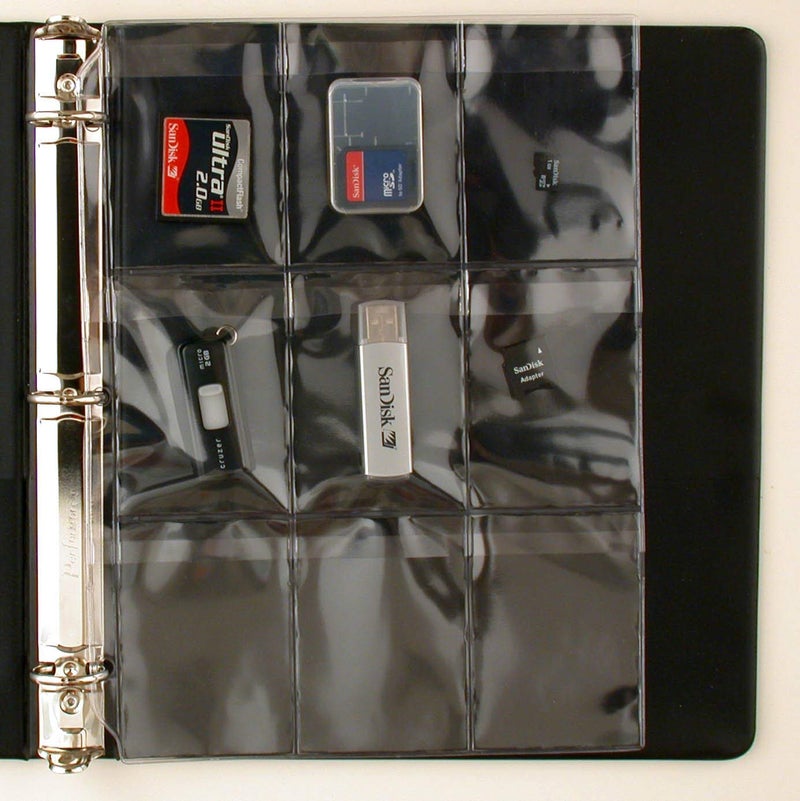 STORE SMART StoreSMART - Plastic Pages - Memory (SD) Cards and Flash Drives - Top Load with Flaps - for 3-Ring Binders - 5-Pack - RMSTWPF-MEMRY-5 - Image 4
